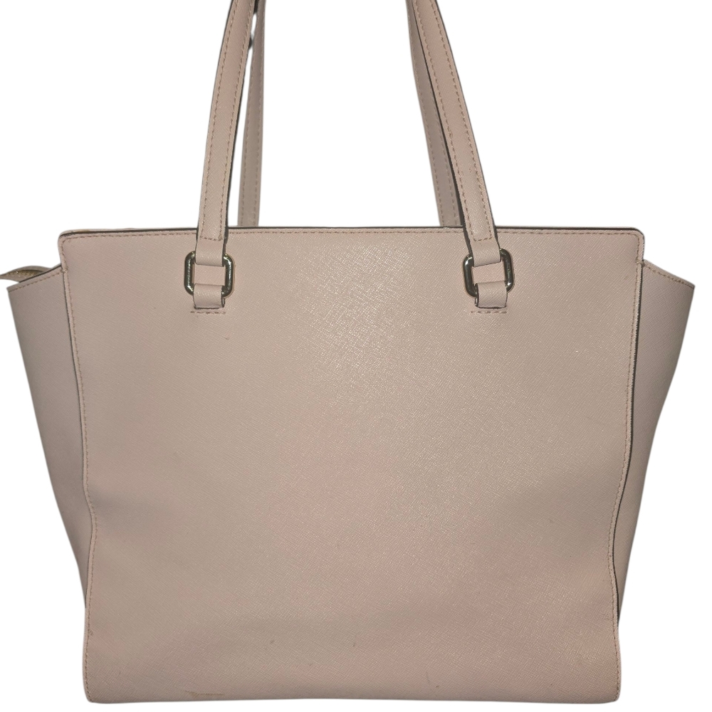 Kate Spade Light Pink Tote with Floral Bow EUC UNBRANDED DUSTY - Picture 3 of 16